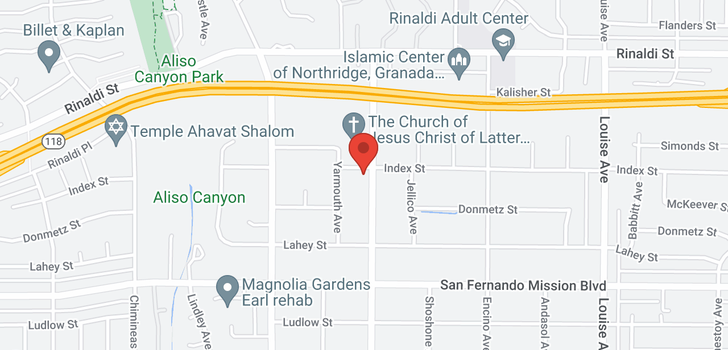map of 11255 White Oak Granada Hills, CA 91344